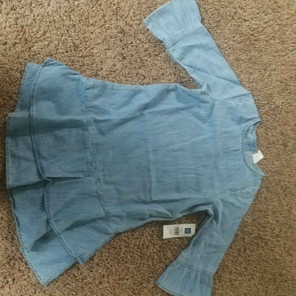 Baby gap bell sleeve chambray dress
